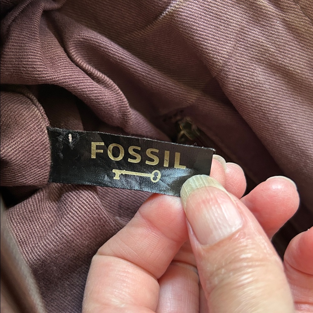 Vintage Fossil 1954 Pebbled Brown Leather Crossbody Shoulder Bag Purse - Picture 11 of 11